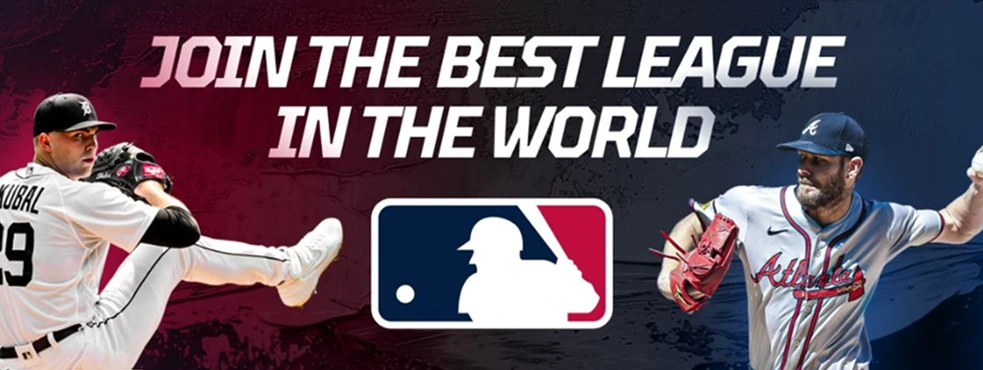 MLB – liga baseballowa, zawodnik w stroju Atlanta Braves